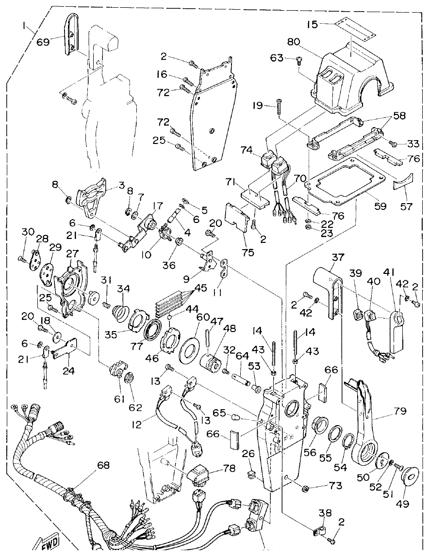 Yamaha DE-DHD6U3 REMOTE CONTROL ASSY 3 parts diagram